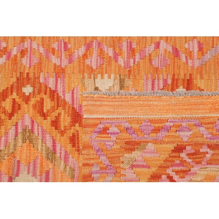 Tappeto Kilim Afghanistan arancione beige 61x197
