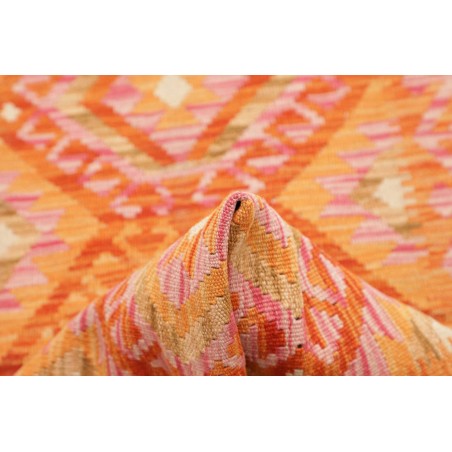 Tappeto Kilim Afghanistan arancione beige 61x197