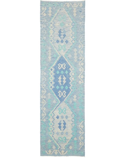 Tappeto Kilim Afghanistan beige bianco 85x300