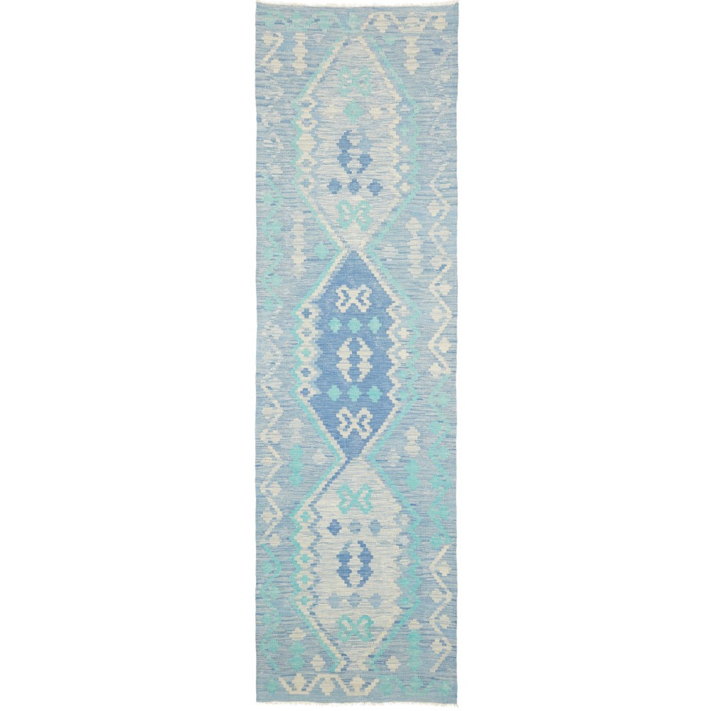 Tappeto Kilim Afghanistan beige bianco 85x300