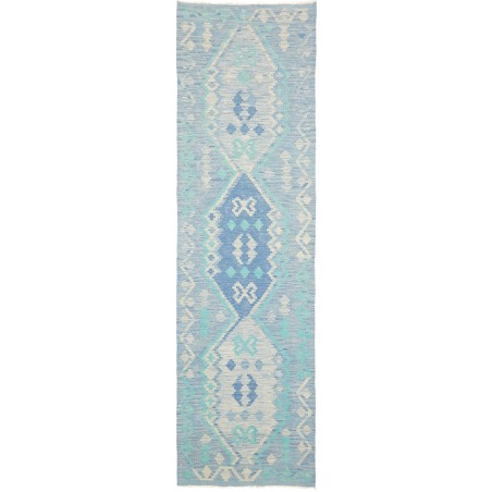 Tappeto Kilim Afghanistan beige bianco 85x300