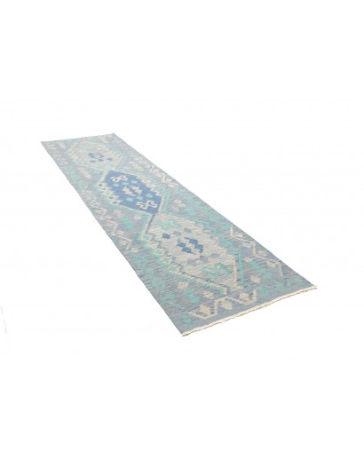 Tappeto Kilim Afghanistan beige bianco 85x300