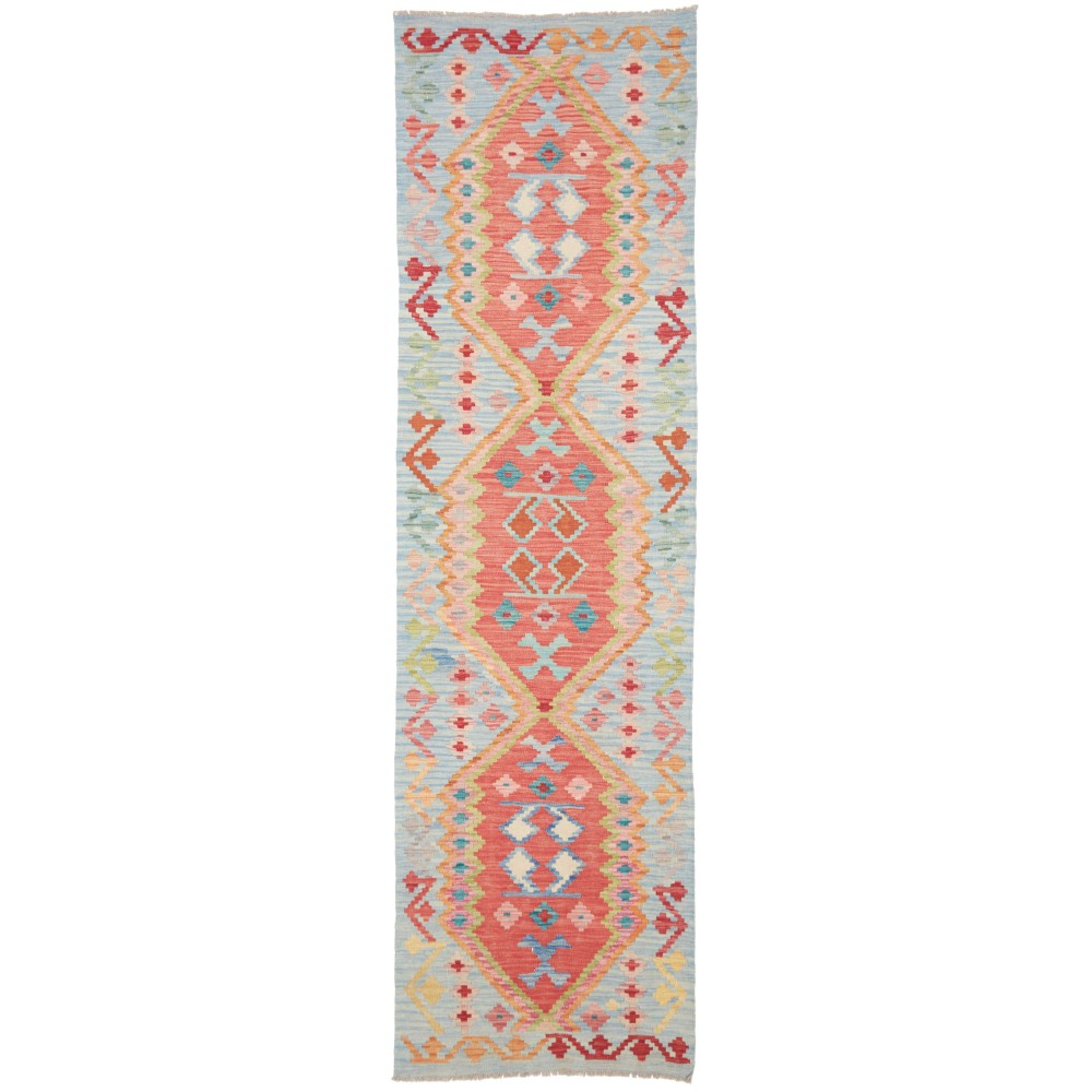 Tappeto Kilim Afghanistan marrone arancione 83x293