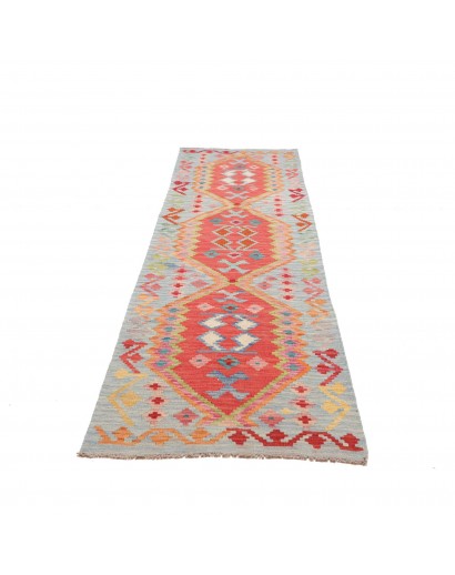 Tappeto Kilim Afghanistan marrone arancione 83x293