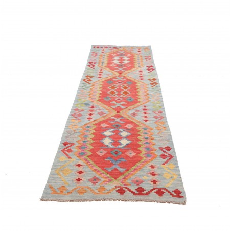 Tappeto Kilim Afghanistan marrone arancione 83x293