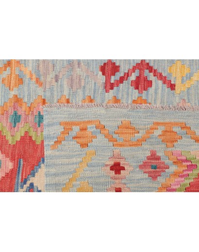 Tappeto Kilim Afghanistan marrone arancione 83x293