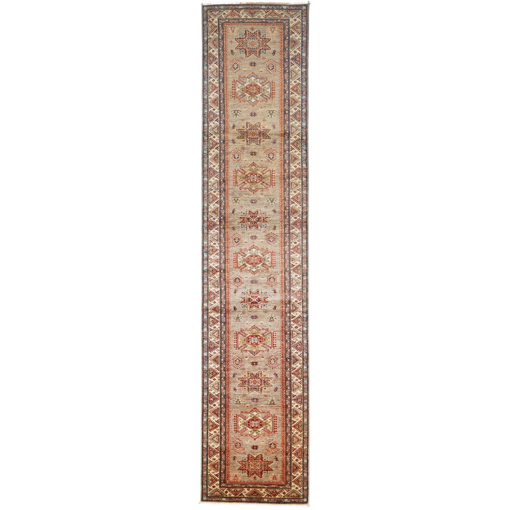 Tappeto Kazak Fine Pakistan marrone 75x597 Tappeto Kazak Fine Pakistan marrone 75x597