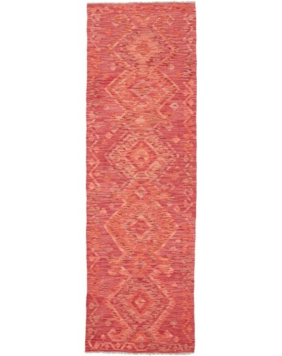 Tappeto Kilim Afghanistan rosso arancione 73x242