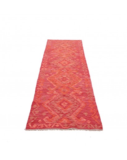 Tappeto Kilim Afghanistan rosso arancione 73x242