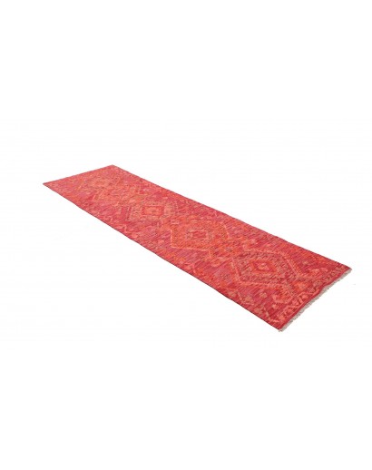 Tappeto Kilim Afghanistan rosso arancione 73x242