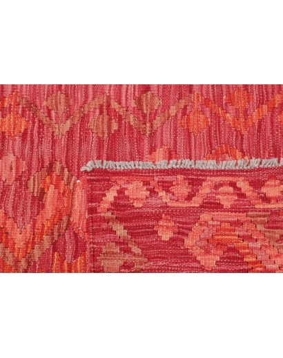 Tappeto Kilim Afghanistan rosso arancione 73x242