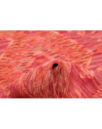 Tappeto Kilim Afghanistan rosso arancione 73x242