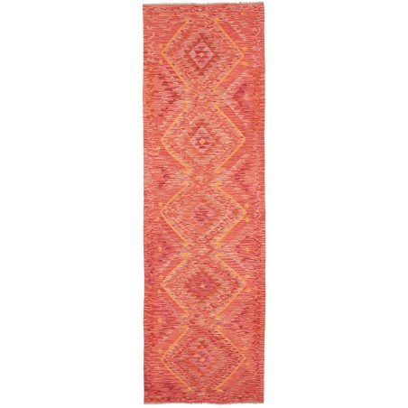 Tappeto Kilim Afghanistan rosso bianco 85x291