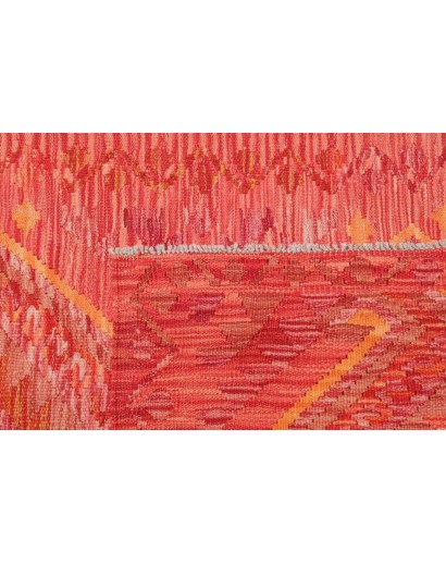 Tappeto Kilim Afghanistan rosso bianco 85x291