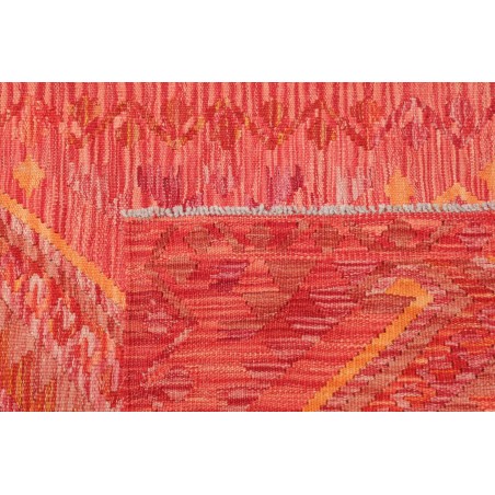 Tappeto Kilim Afghanistan rosso bianco 85x291