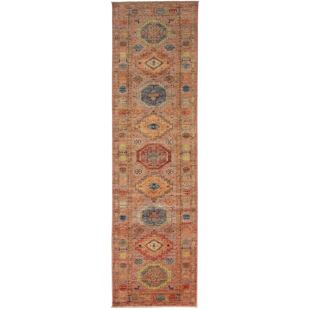 Tappeto Kazak Fine Pakistan rosso 84x298 Tappeto Kazak Fine Pakistan rosso 84x298