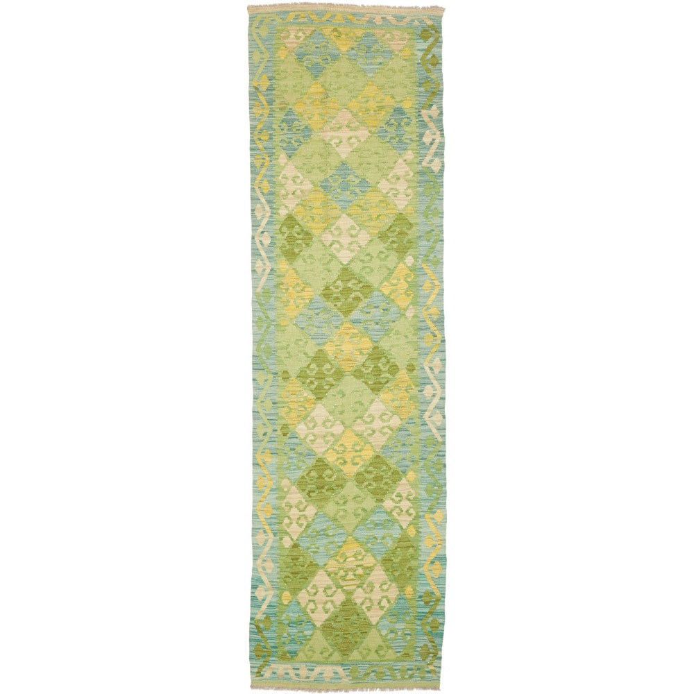 Tappeto Kilim Afghanistan marrone bianco 81x301