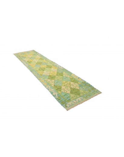 Tappeto Kilim Afghanistan marrone bianco 81x301