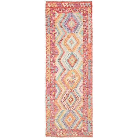 Tappeto Kilim Afghanistan marrone rosso 90x262