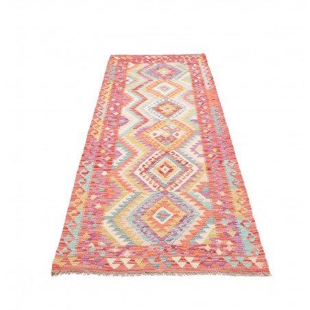 Tappeto Kilim Afghanistan marrone rosso 90x262