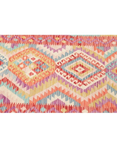 Tappeto Kilim Afghanistan marrone rosso 90x262