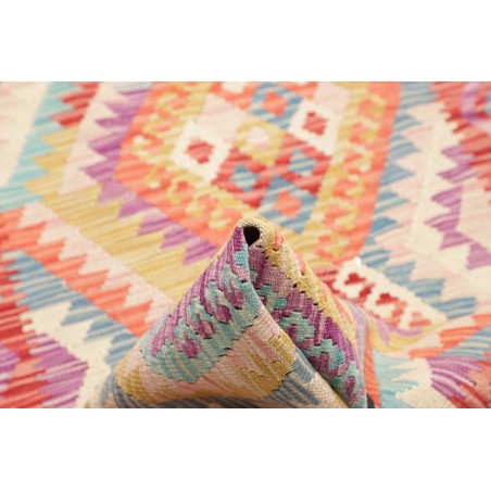 Tappeto Kilim Afghanistan marrone rosso 90x262