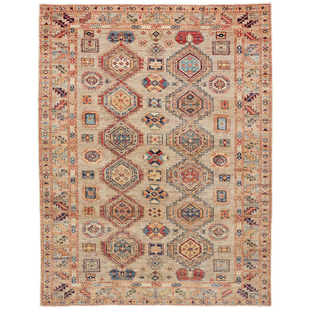 Tappeto Kazak Fine Pakistan marrone 151x200 Tappeto Kazak Fine Pakistan marrone 151x200