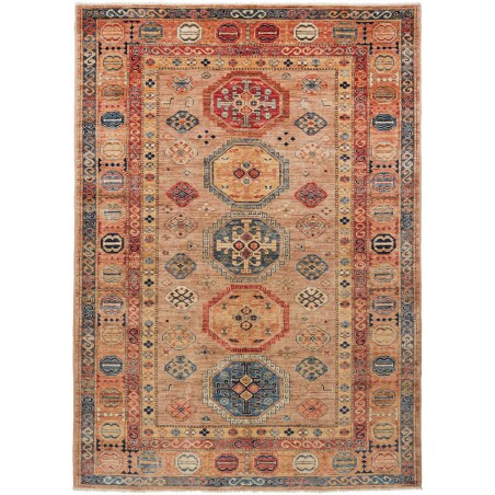 Tappeto Kazak Fine Pakistan marrone grigio 150x209