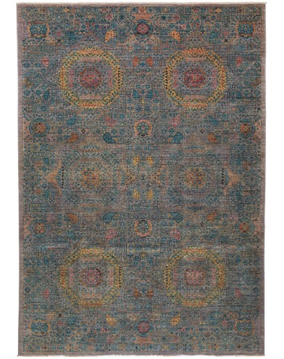 Tappeto Mamlouk Pakistan azzurro bianco 202x297