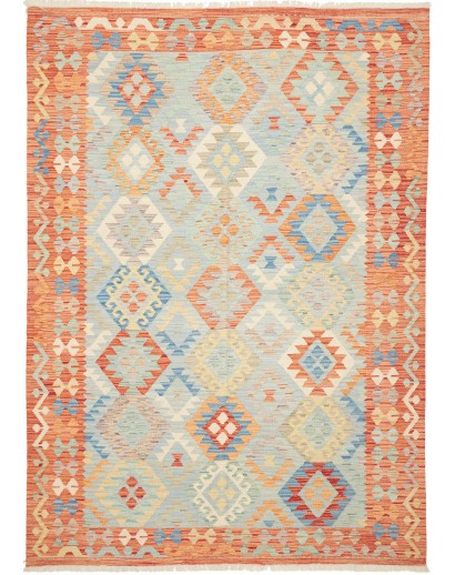 Tappeto Kilim Afghanistan beige rosso 176x248