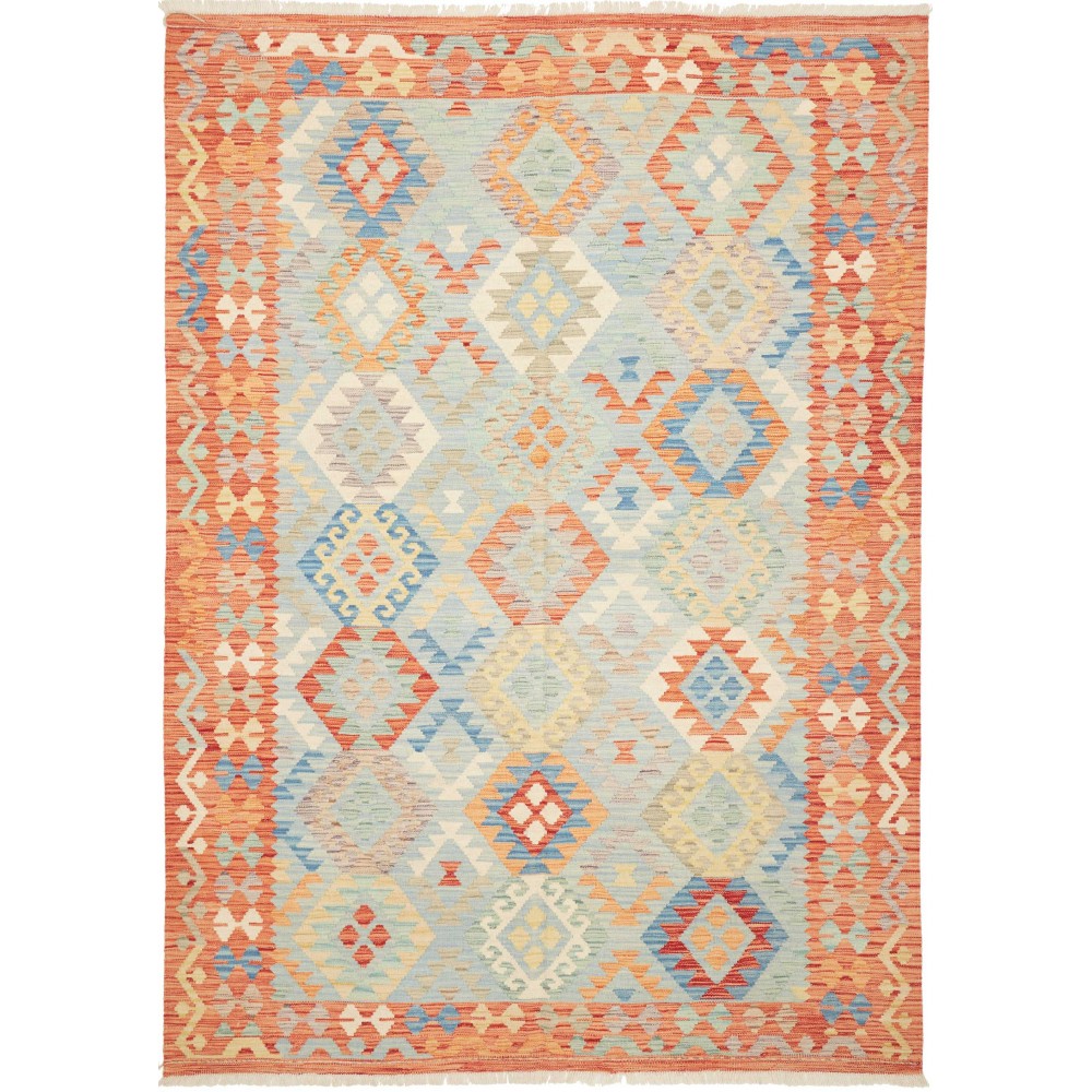 Tappeto Kilim Afghanistan beige rosso 176x248