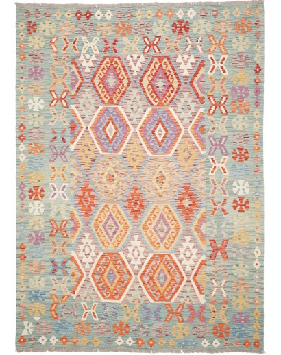 Tappeto Kilim Afghanistan beige rosso 180x250