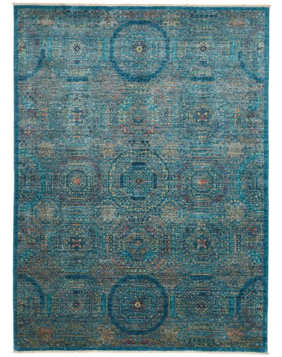 Tappeto Mamlouk Pakistan azzurro bianco 151x205