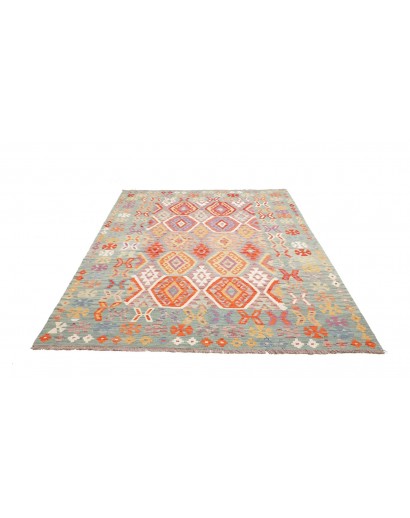 Tappeto Kilim Afghanistan beige rosso 180x250
