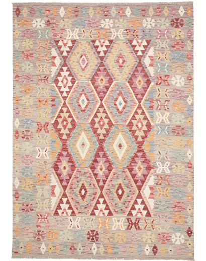 Tappeto Kilim Afghanistan beige marrone 182x250