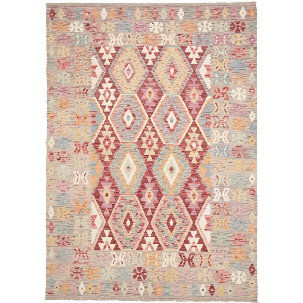 Tappeto Kilim Afghanistan beige marrone 182x250