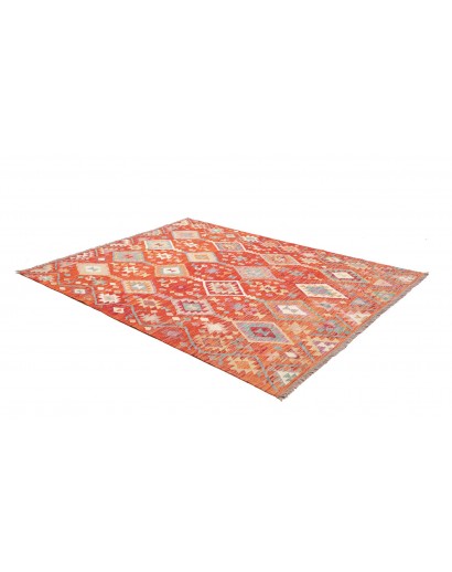 Tappeto Kilim Afghanistan arancione rosso 179x234