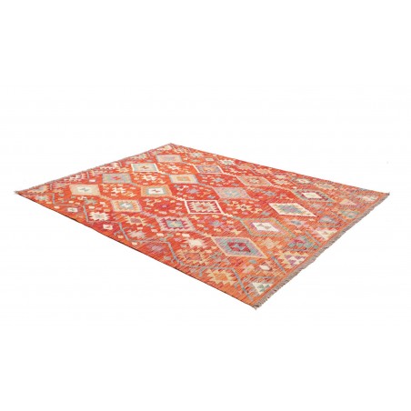Tappeto Kilim Afghanistan arancione rosso 179x234