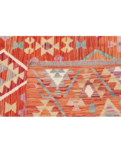 Tappeto Kilim Afghanistan arancione rosso 179x234