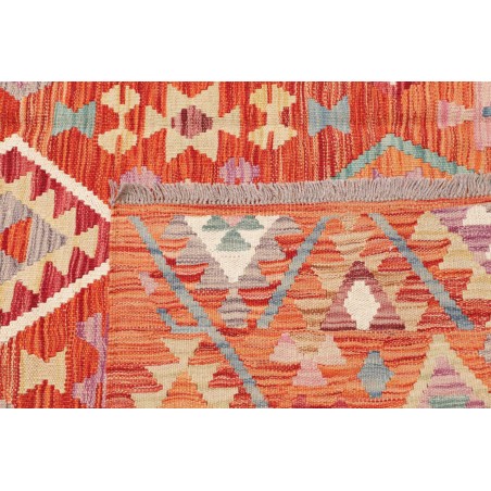 Tappeto Kilim Afghanistan arancione rosso 179x234