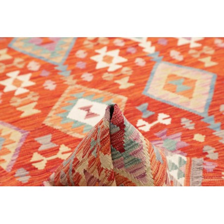 Tappeto Kilim Afghanistan arancione rosso 179x234