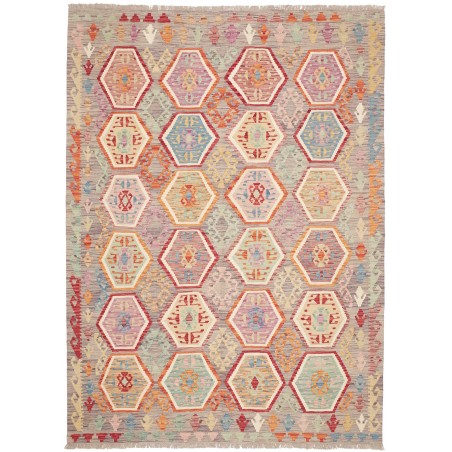 Tappeto Kilim Afghanistan marrone rosso 179x243