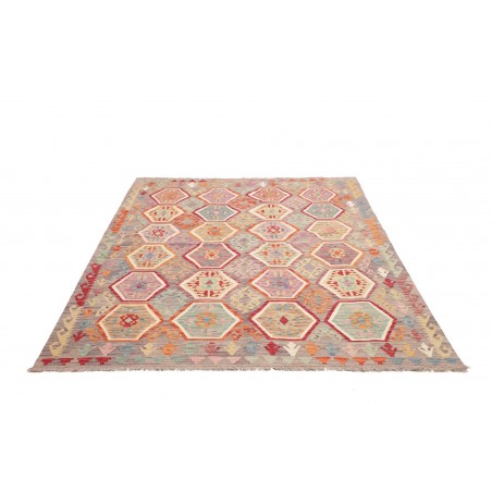 Tappeto Kilim Afghanistan marrone rosso 179x243