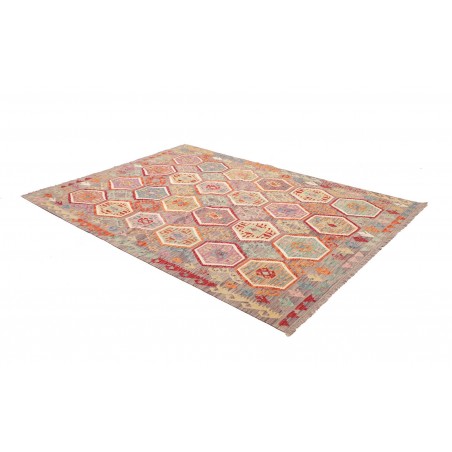 Tappeto Kilim Afghanistan marrone rosso 179x243