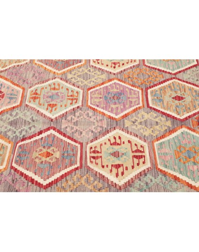 Tappeto Kilim Afghanistan marrone rosso 179x243