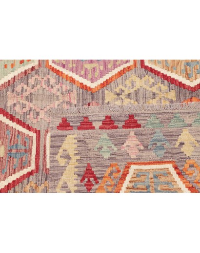 Tappeto Kilim Afghanistan marrone rosso 179x243