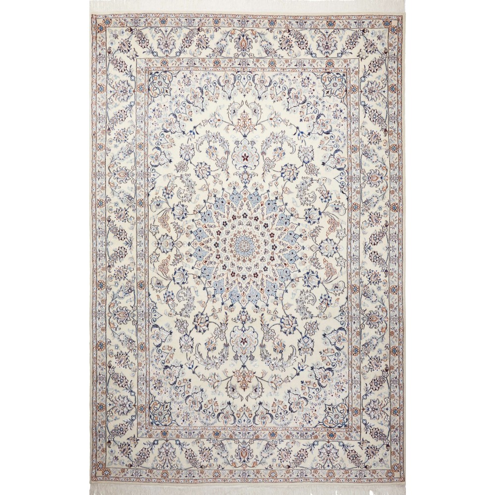 Tappeto Nain 9La Persia bianco grigio 196x300 Tappeto Nain 9La Persia bianco grigio 196x300