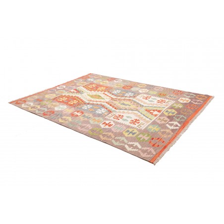 Tappeto Kilim Afghanistan marrone rosso 186x246