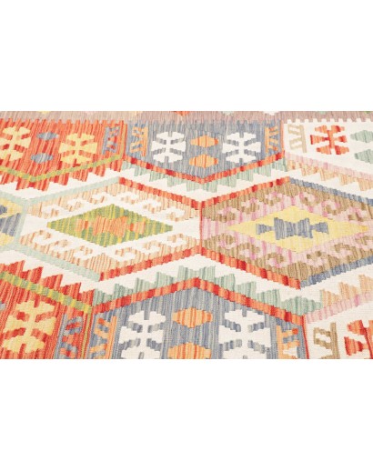 Tappeto Kilim Afghanistan marrone rosso 186x246