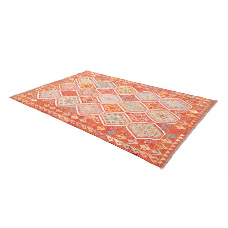 Tappeto Kilim Afghanistan arancione rosso 168x250